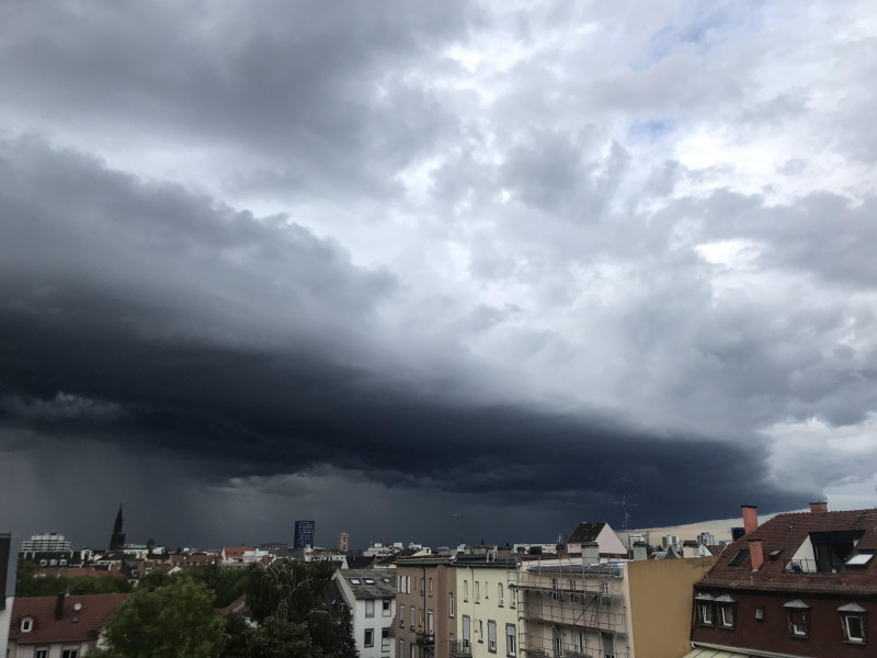 Averses orageuses sur Strasbourg lundi 18 septembre 2023
